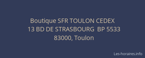 Boutique SFR TOULON CEDEX