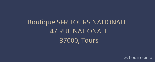 Boutique SFR TOURS NATIONALE