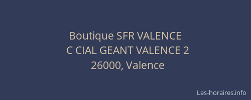 Boutique SFR VALENCE
