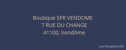 Boutique SFR VENDOME