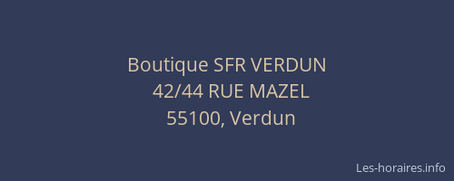 Boutique SFR VERDUN