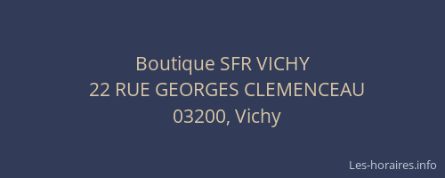 Boutique SFR VICHY