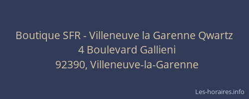 Boutique SFR - Villeneuve la Garenne Qwartz