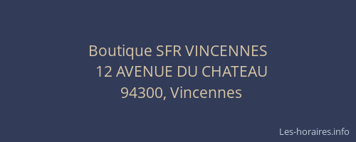 Boutique SFR VINCENNES