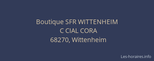Boutique SFR WITTENHEIM