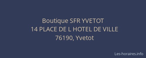 Boutique SFR YVETOT