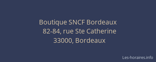 Boutique SNCF Bordeaux