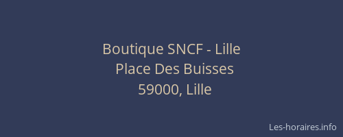 Boutique SNCF - Lille