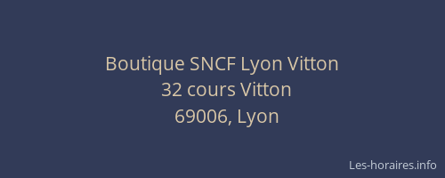 Boutique SNCF Lyon Vitton