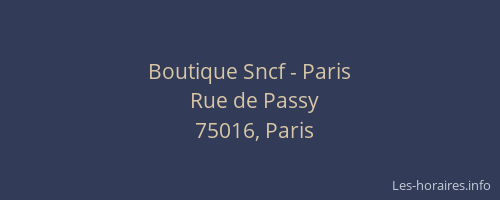 Boutique Sncf - Paris