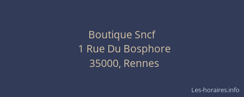 Boutique Sncf