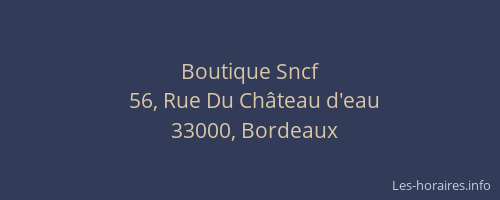 Boutique Sncf