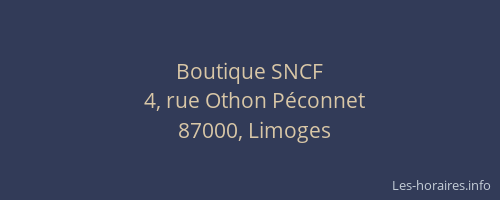 Boutique SNCF