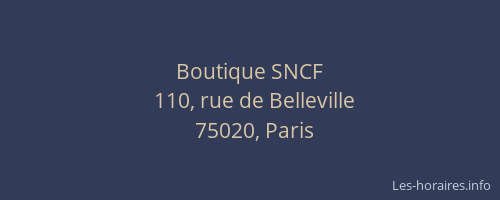 Boutique SNCF