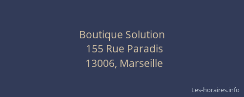 Boutique Solution