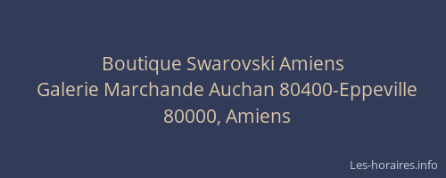 Boutique Swarovski Amiens