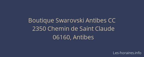 Boutique Swarovski Antibes CC