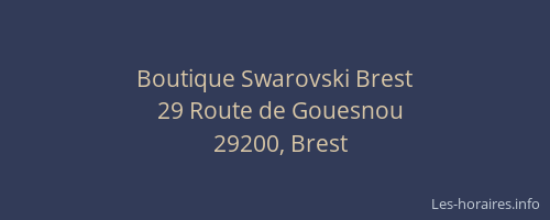 Boutique Swarovski Brest