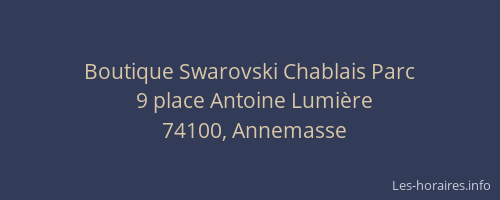 Boutique Swarovski Chablais Parc