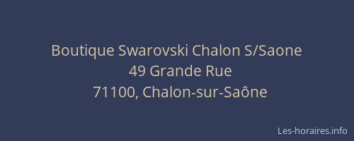 Boutique Swarovski Chalon S/Saone
