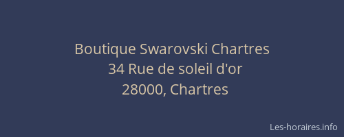 Boutique Swarovski Chartres