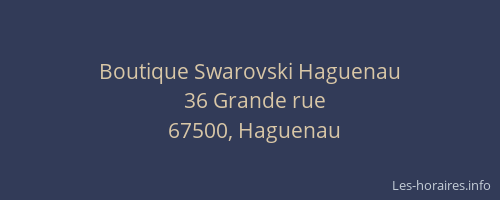 Boutique Swarovski Haguenau