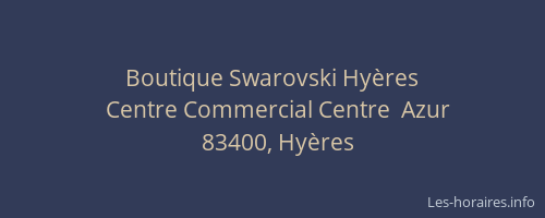 Boutique Swarovski Hyères