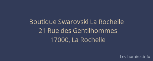 Boutique Swarovski La Rochelle