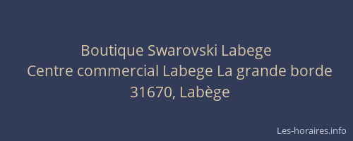 Boutique Swarovski Labege