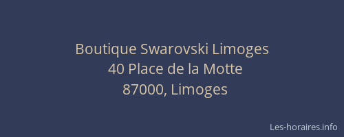 Boutique Swarovski Limoges
