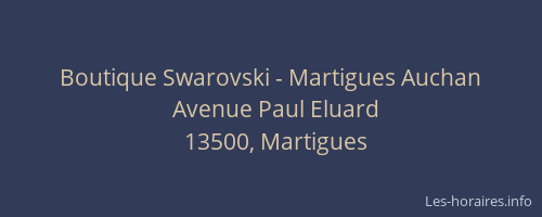 Boutique Swarovski - Martigues Auchan
