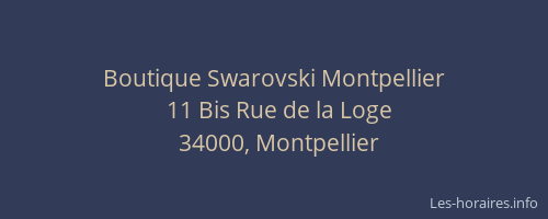 Boutique Swarovski Montpellier