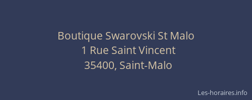 Boutique Swarovski St Malo