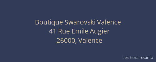 Boutique Swarovski Valence