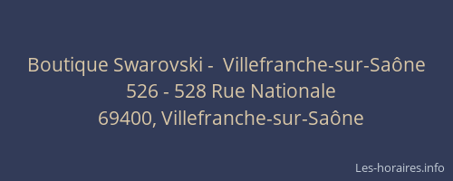 Boutique Swarovski -  Villefranche-sur-Saône