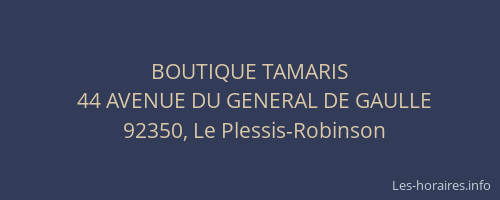 BOUTIQUE TAMARIS