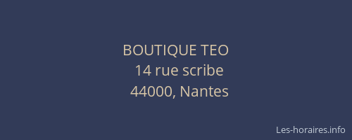 BOUTIQUE TEO