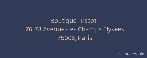 Boutique  Tissot