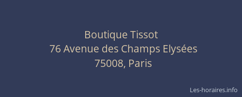 Boutique Tissot