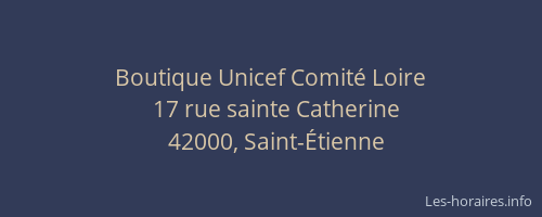 Boutique Unicef Comité Loire