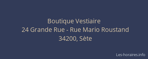 Boutique Vestiaire