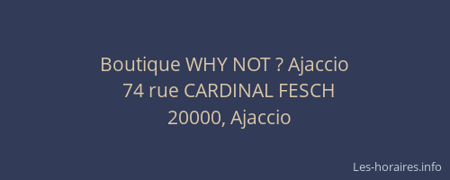 Boutique WHY NOT ? Ajaccio