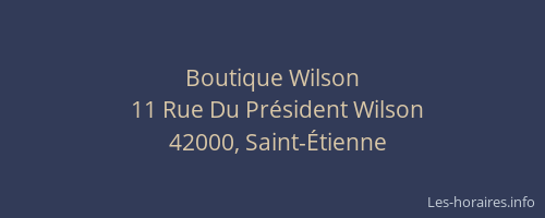 Boutique Wilson