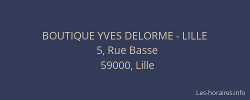 BOUTIQUE YVES DELORME - LILLE