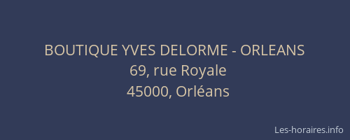 BOUTIQUE YVES DELORME - ORLEANS