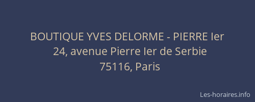 BOUTIQUE YVES DELORME - PIERRE Ier
