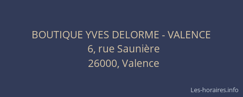 BOUTIQUE YVES DELORME - VALENCE