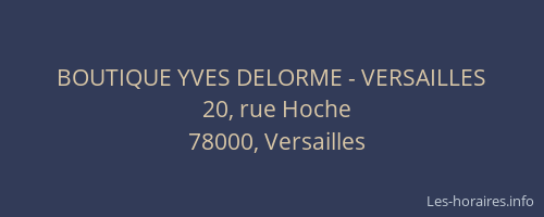 BOUTIQUE YVES DELORME - VERSAILLES