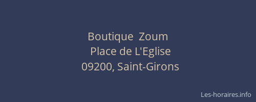 Boutique  Zoum