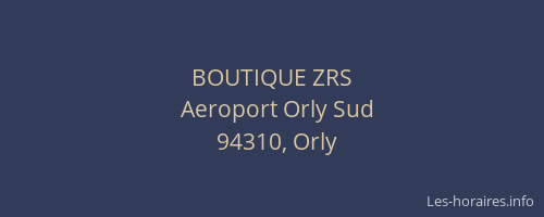 BOUTIQUE ZRS